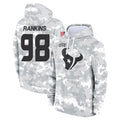 H.Texans #98 Sheldon Rankins Player Arctic Camo Salute to Service Hoodies Limited Game ROCER Stitched Jerseys