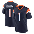 D.Broncos #1 Evan Engram Player Navy Home Game ROCER Stitched Jerseys