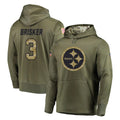 P.Steelers #3 Jaquan Brisker Player Olive Salute to Service Pullover Hoodie Home Game ROCER Stitched Jerseys