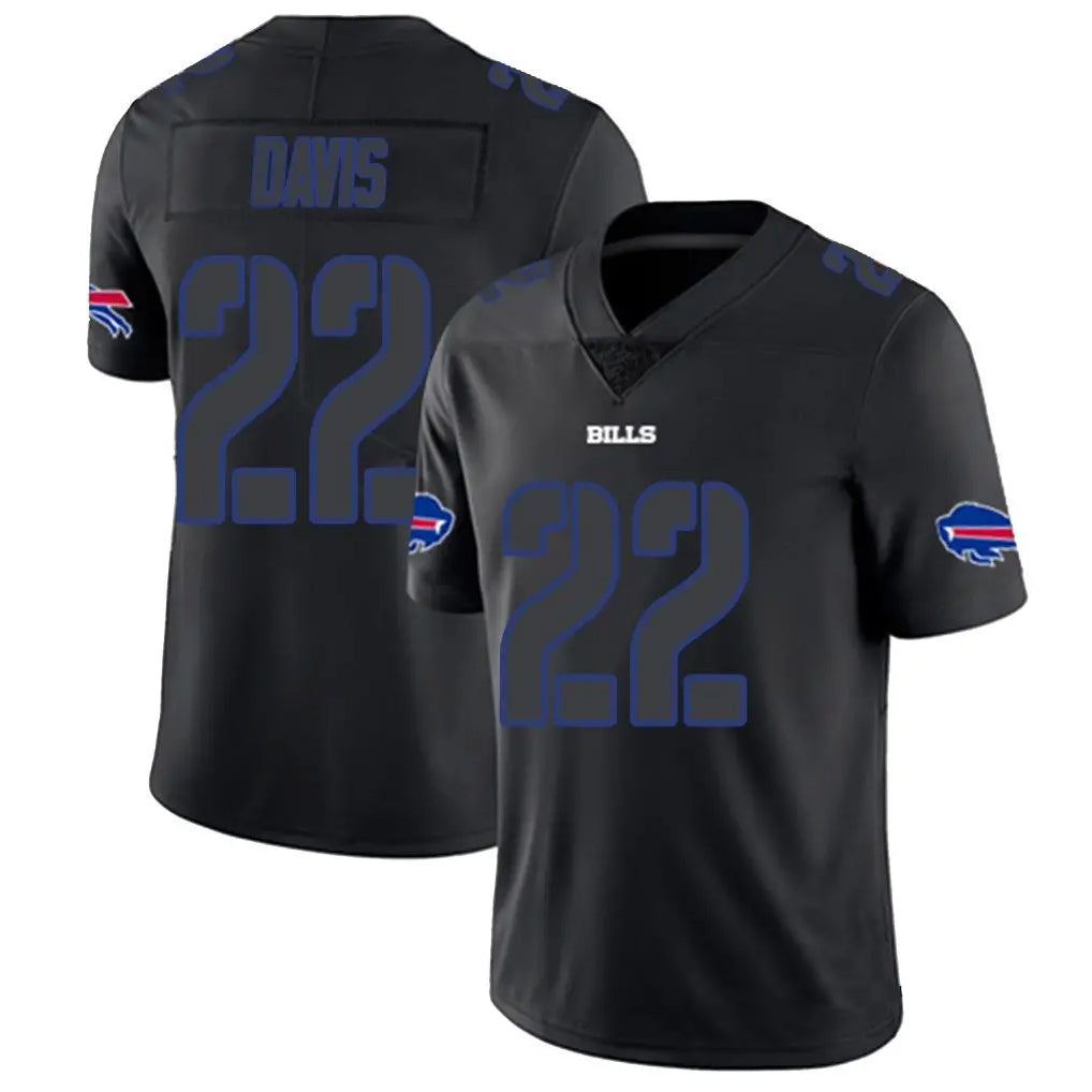 B.Bills #22 Ray Davis Player Limited Black Impact ROCER Stitched Jerseys