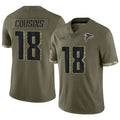 A.Falcons #18 Kirk Cousins Player Olive Salute To Service Limited ROCER Stitched Jerseys