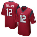 H.Texans #12 Nico Collins Player Red Home Game ROCER Stitched Jerseys