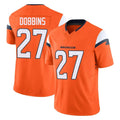 D.Broncos #27 J.K. Dobbins Player Orange Vapor F.U.S.E. Limited Home Game ROCER Stitched Jerseys