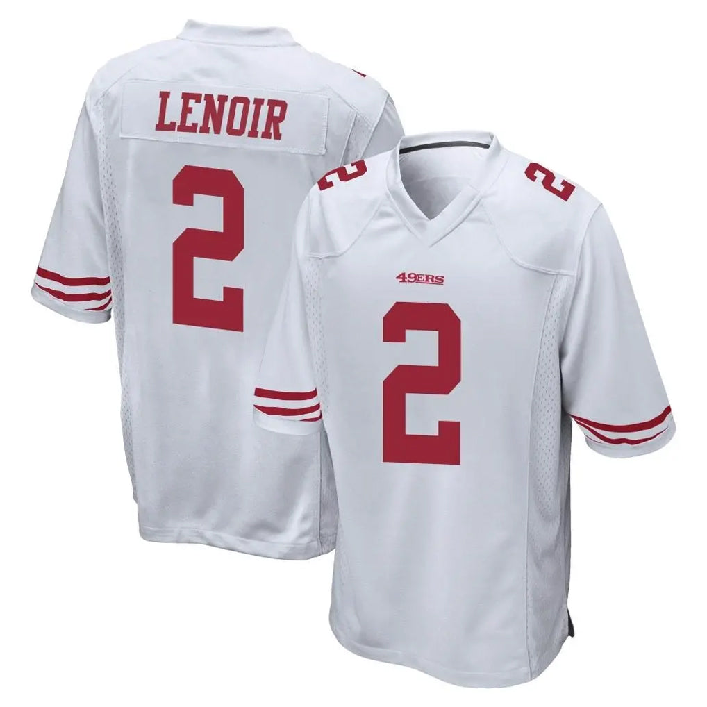 SF.49ers #2 Deommodore Lenoir Player White Home Game ROCER Stitched Jerseys