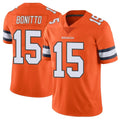 D.Broncos #15 Nik Bonitto Player Orange Vapor Untouchable Limited Home Game ROCER Stitched Jerseys