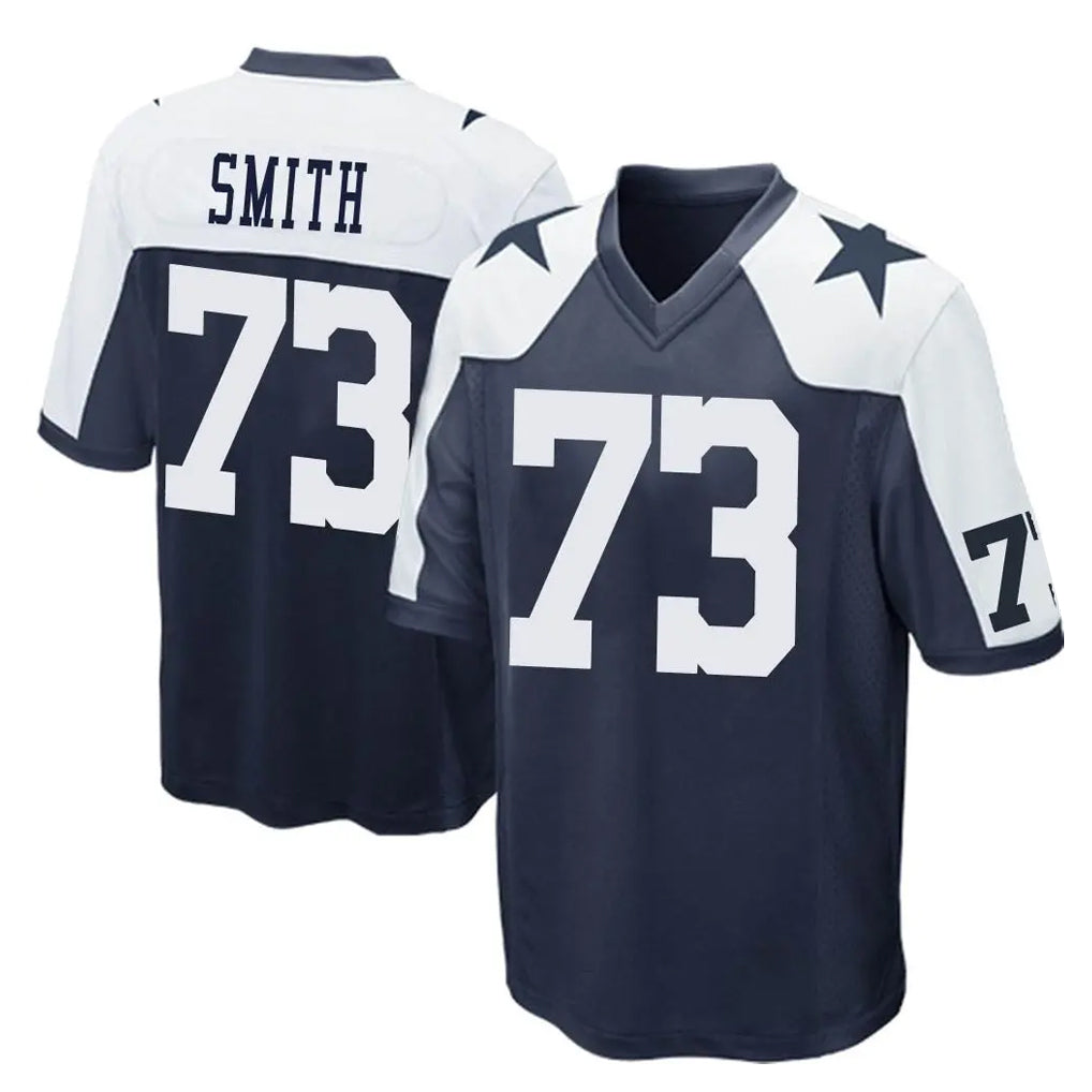 D.Cowboys #73 Tyler Smith Player Navy-White Alternate Home Game ROCER Stitched Jerseys