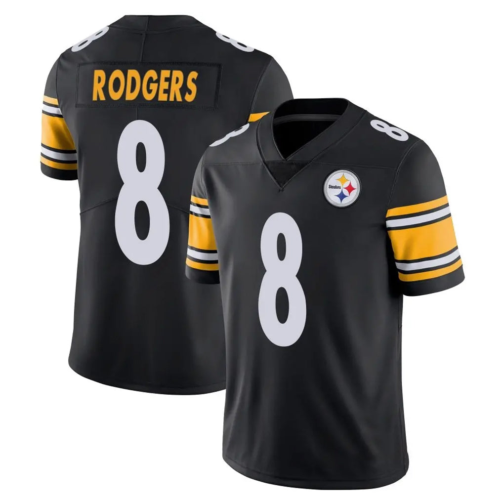 P.Steelers #8 Aaron Rodgers Player Black Limited Vapor Untouchable Home Game ROCER Stitched Jerseys