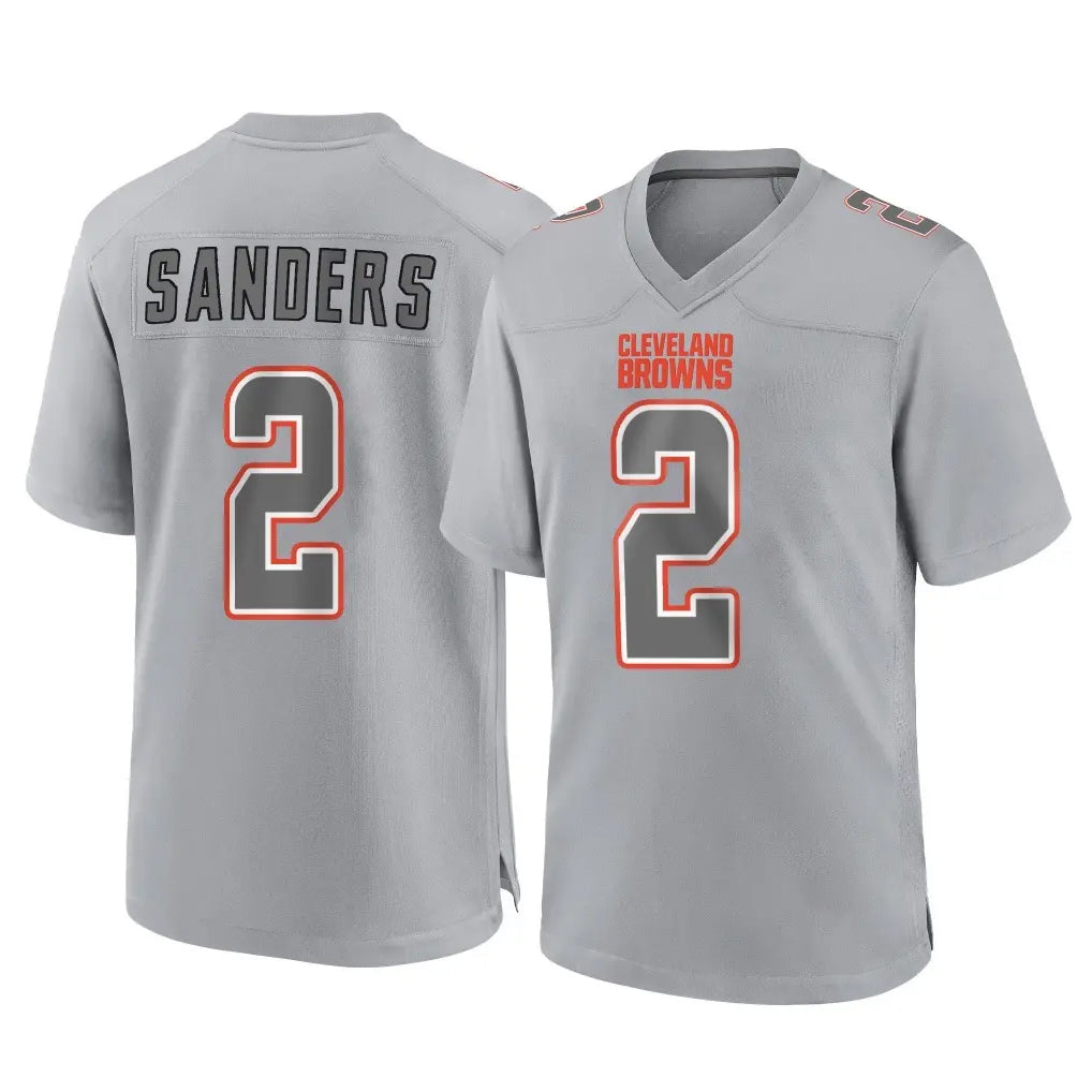 C.Browns #2 Shedeur Sanders Player Gray Atmosphere Fashion Game ROCER Stitched Jerseys