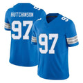 D.Lions #97 Aidan Hutchinson Player Blue Limited Vapor F.U.S.E. Alternate Home Game ROCER Stitched Jerseys