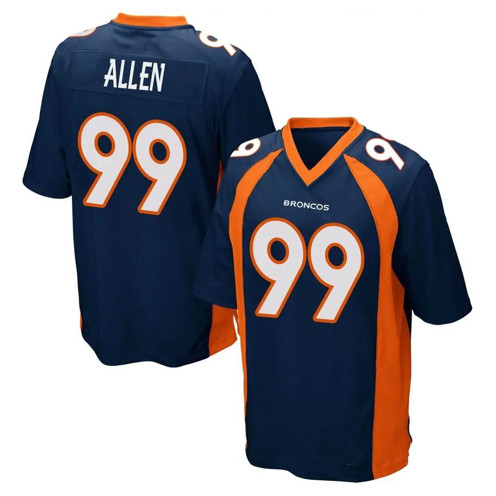 D.Broncos #99 Zach Allen Player Navy Game ROCER Stitched Jerseys