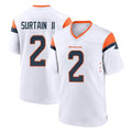 D.Broncos #2 Pat Surtain II Player White Home Game ROCER Stitched Jerseys