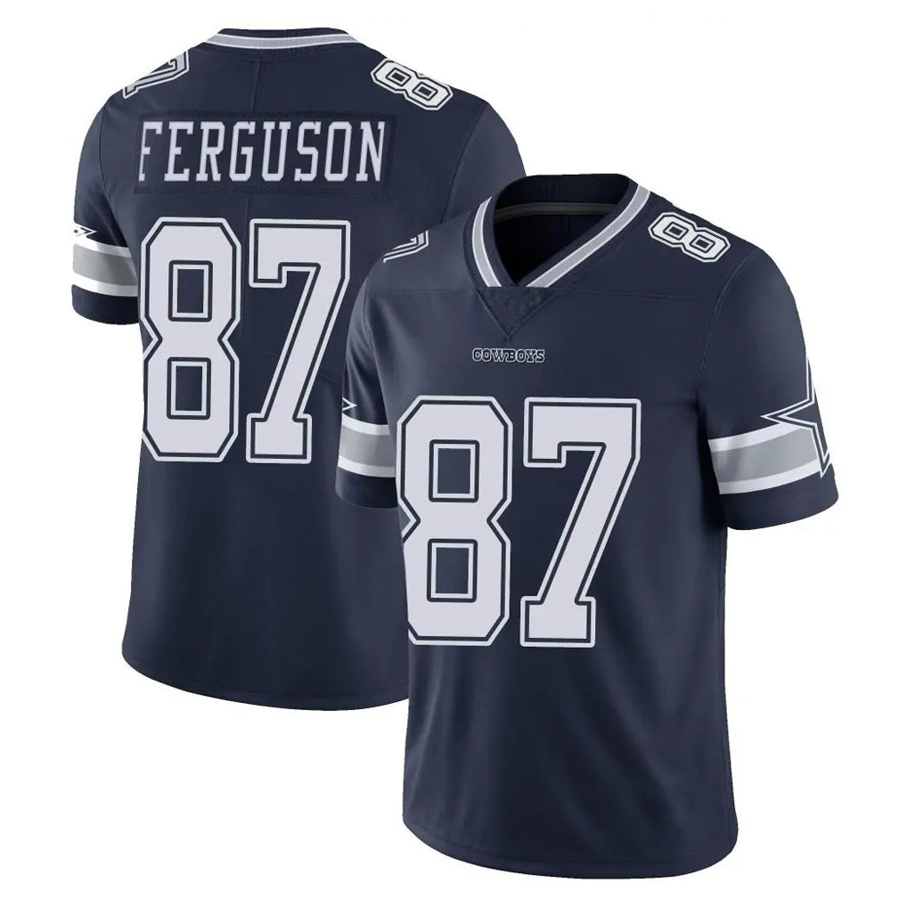 D.Cowboys #87 Jake Ferguson Player Navy Vapor Untouchable Limited Home Game ROCER Stitched Jerseys