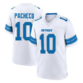 D.Lions #10 Isiah Pacheco Player White Alternate Home Game ROCER Stitched Jerseys