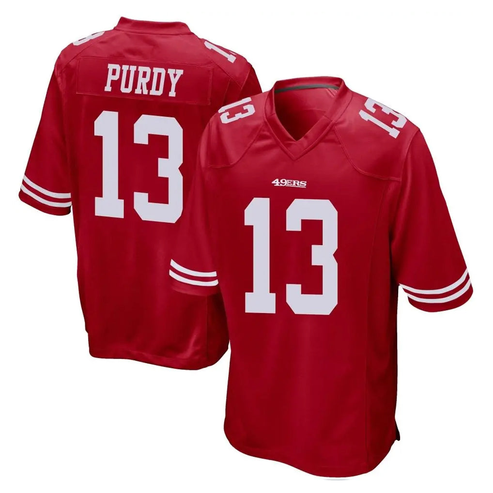 SF.49ers #13 Brock Purdy Player Red Home Game ROCER Stitched Jerseys
