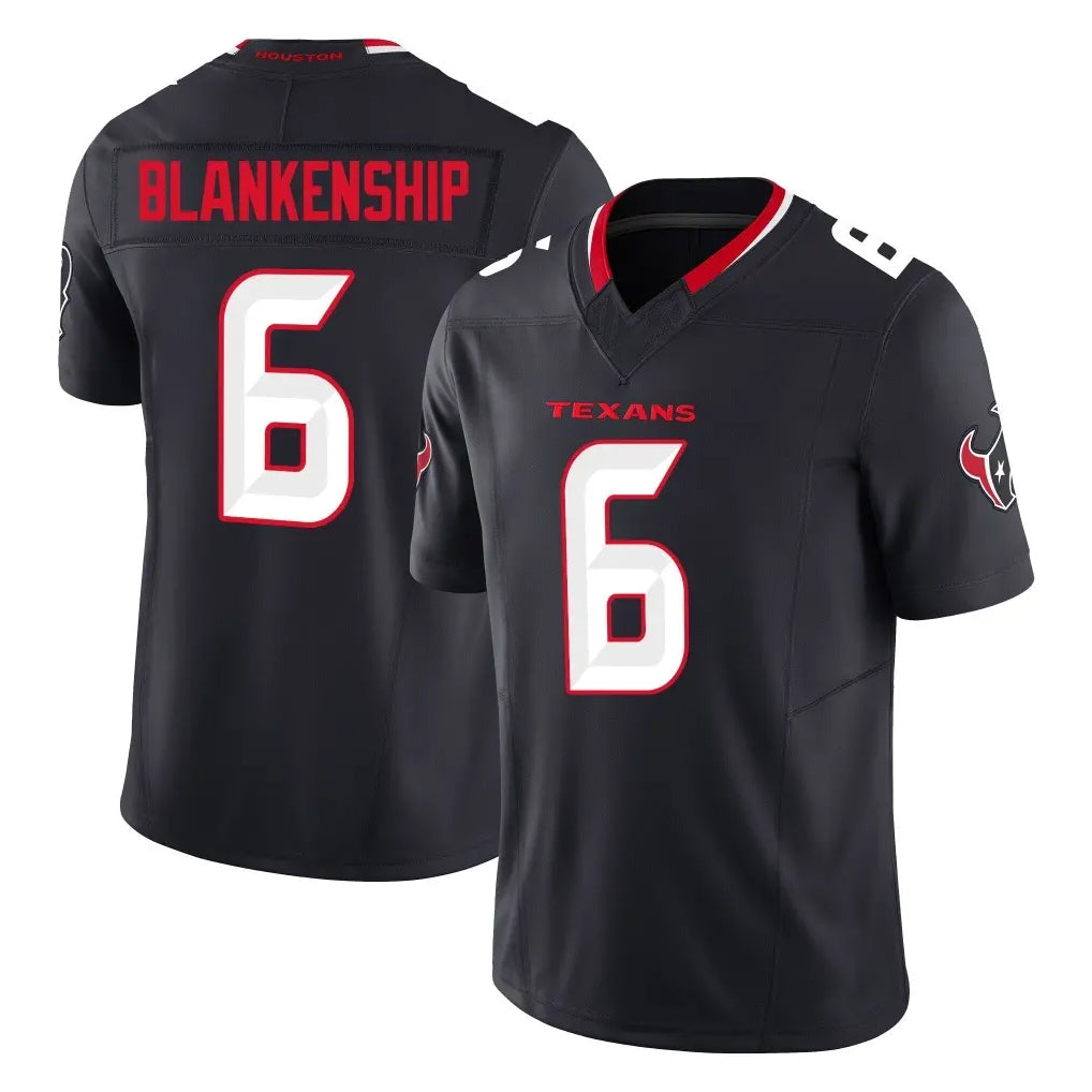 H.Texans #6 Reed Blankenship Player Navy Limited Alternate Vapor F.U.S.E. Home Game ROCER Stitched Jerseys