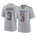 B.Bills #3 Damar Hamlin Player Gray Home Game ROCER Stitched Jerseys