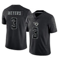 J.Jaguars #3 Jakobi Meyers Player Black Reflective Limited Game ROCER Stitched Jerseys
