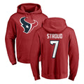 H.Texans #7 CJ Stroud Player Red Pro Line Pullover Hoodie Limited Game ROCER Stitched Jerseys
