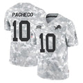 D.Lions #10 Isiah Pacheco Player Arctic Camo Salute To Service Limited ROCER Stitched Jerseys