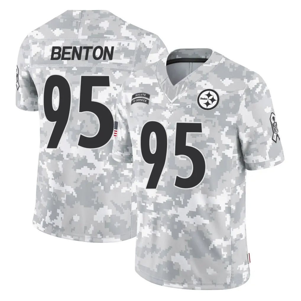 P.Steelers #95 Keeanu Benton Player Arctic Camo Limited Salute To Service Home Game ROCER Stitched Jerseys