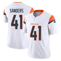 D.Broncos #41 Drew Sanders Player White Limited Vapor F.U.S.E. Home Game Ddoa Stitched Jerseys