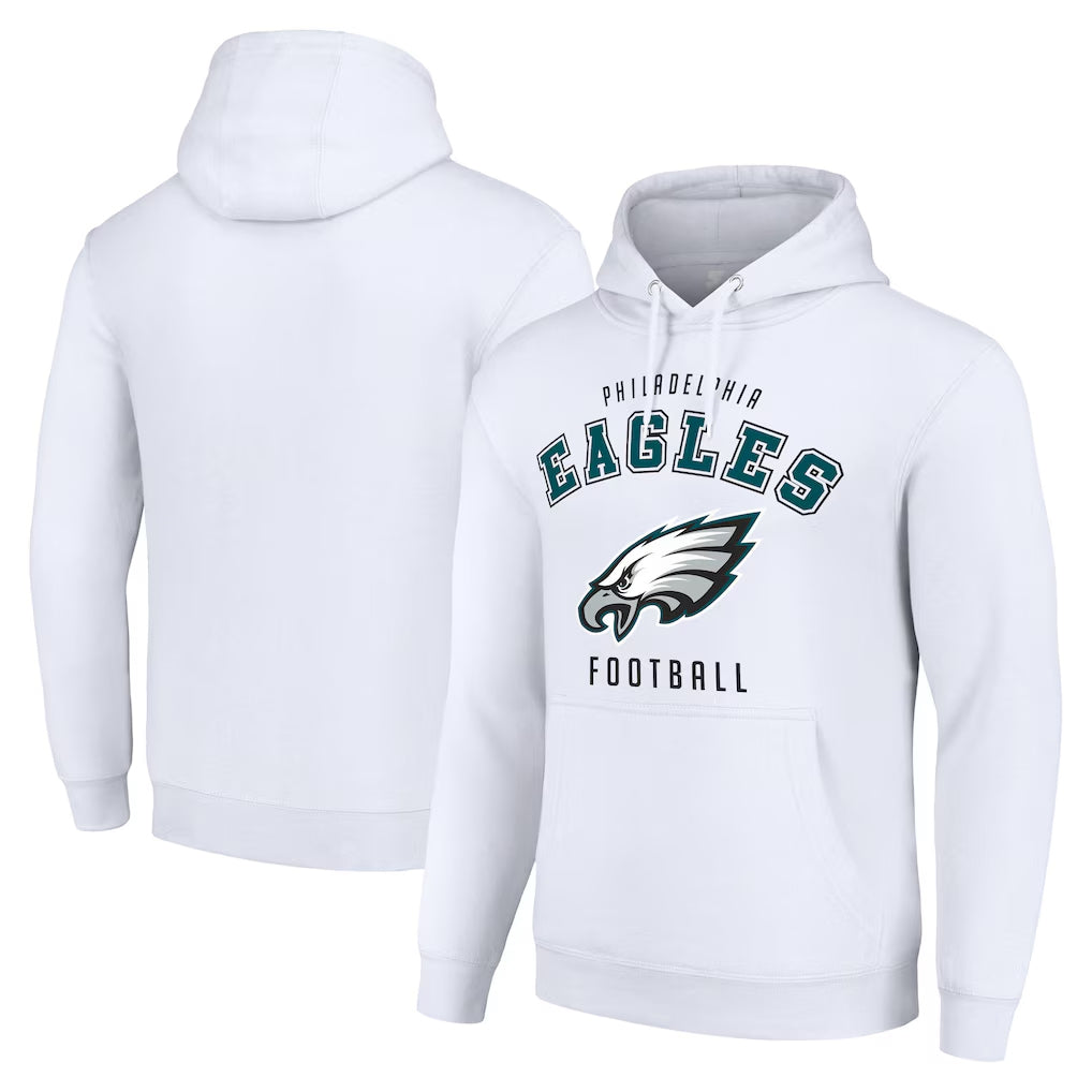 P.Eagles ## Eagles Blank Player White Pullover Hoodies Home Game ROCER Stitched Jerseys
