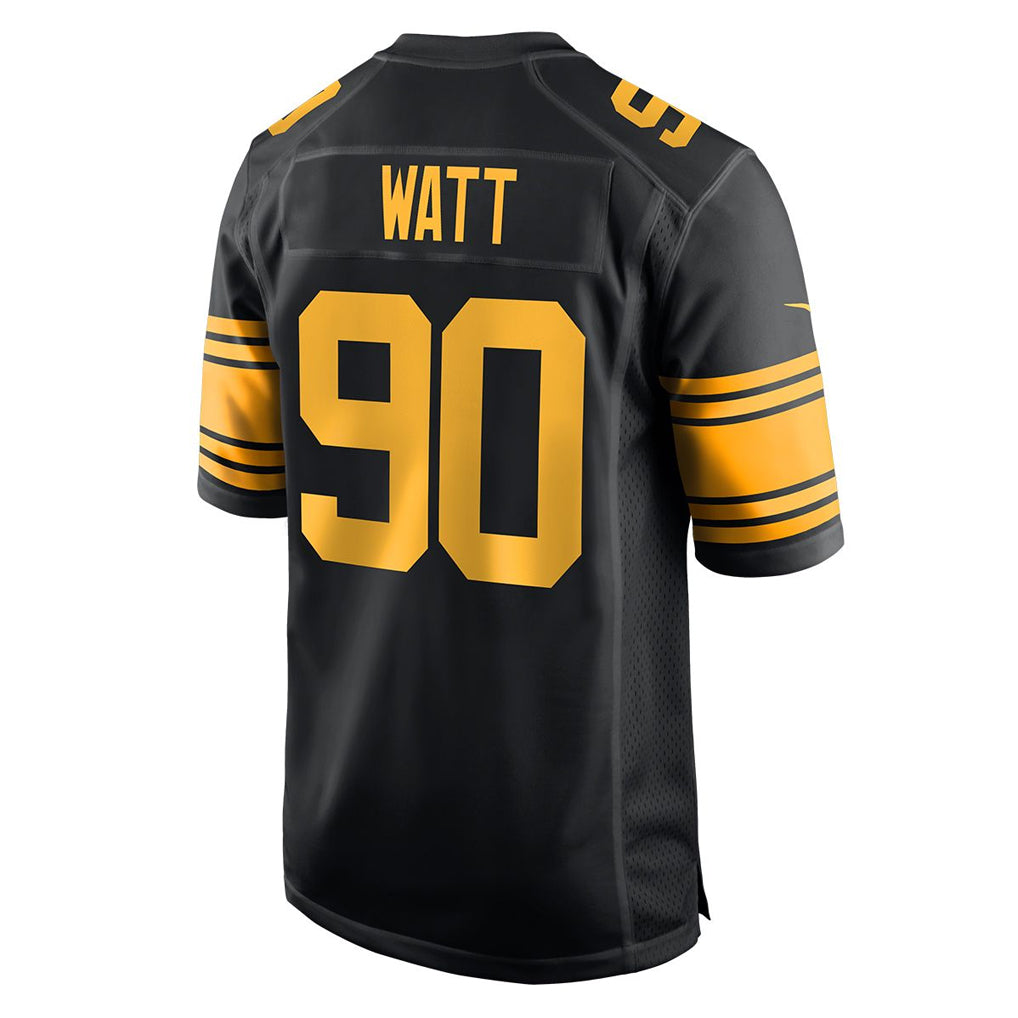 P.Steelers #90 T.J. Watt Player Black Color Rush Home Game ROCER Stitched Jerseys