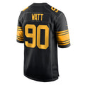 P.Steelers #90 T.J. Watt Player Black Color Rush Home Game ROCER Stitched Jerseys