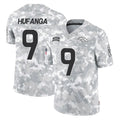 D.Broncos #9 Talanoa Hufanga Player Arctic Camo Salute To Service Limited ROCER Stitched Jerseys