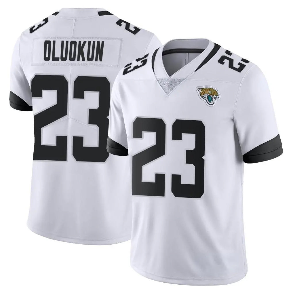 J.Jaguars #23 Foyesade Oluokun Player White Vapor Untouchable Limited Home Game ROCER Stitched Jerseys