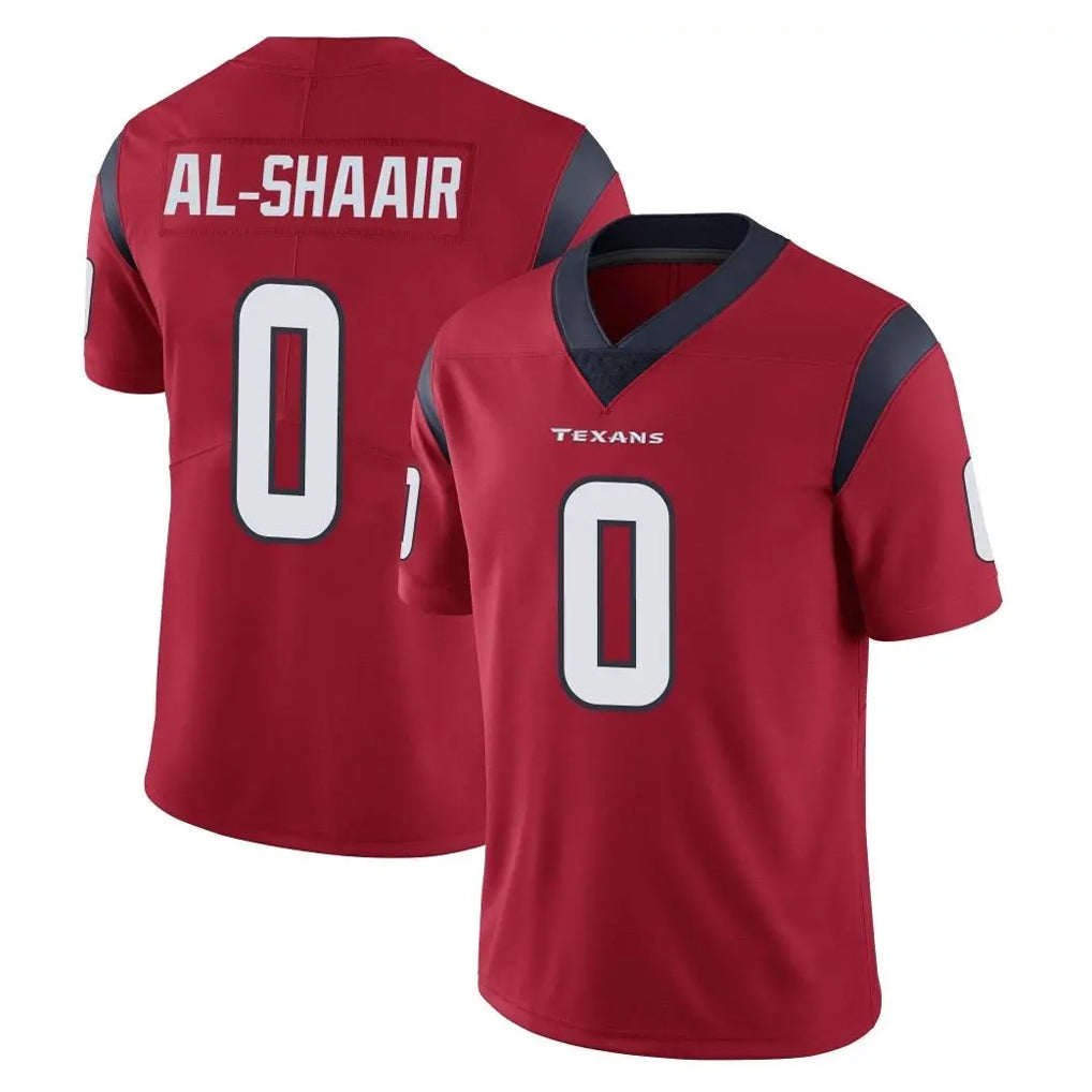 H.Texans #0 Azeez Al-Shaair Player Red Limited Vapor Untouchable Home Game ROCER Stitched Jerseys