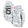 D.Broncos #15 Nik Bonitto Player Arctic Camo Salute to Service Hoodies Limited Game ROCER Stitched Jerseys