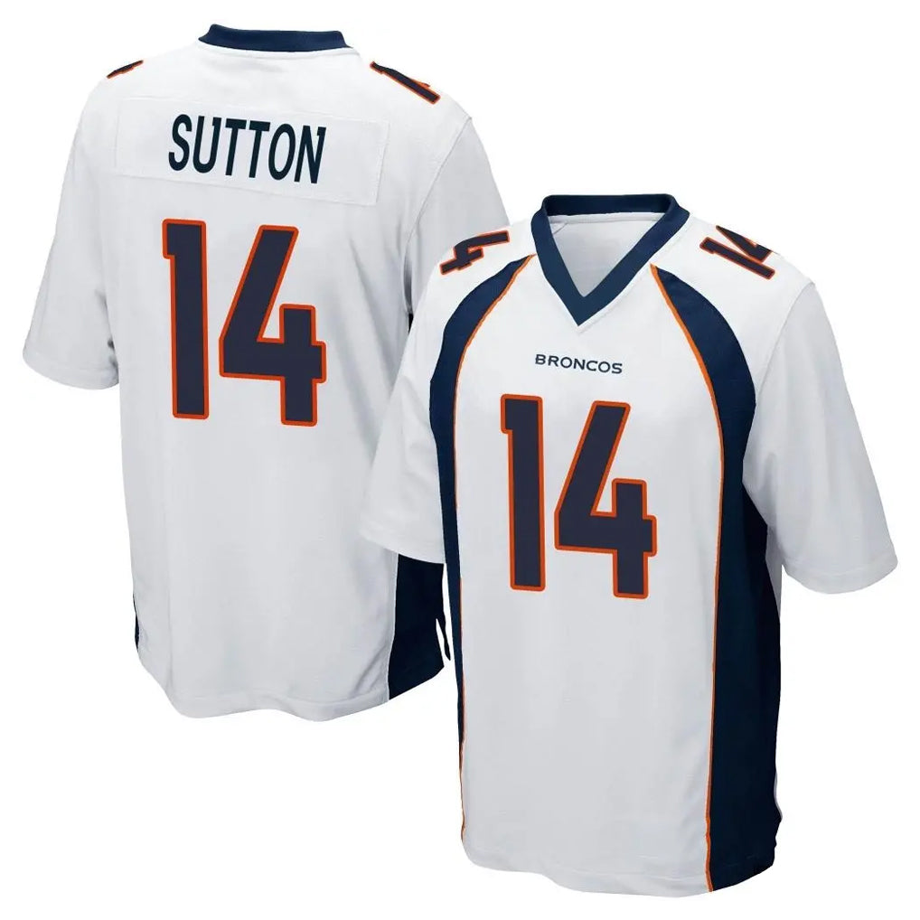 D.Broncos #14 Courtland Sutton Player White Game ROCER Stitched Jerseys