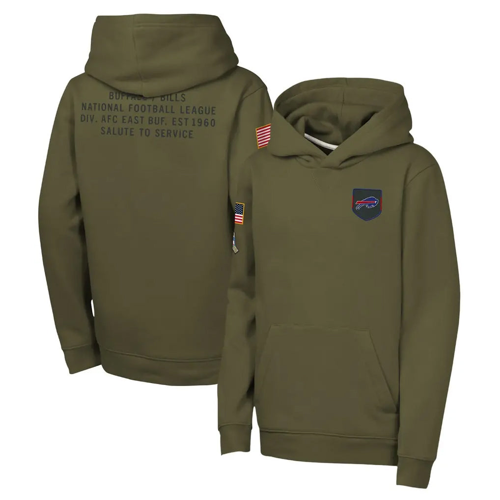 B.Bills ## Bills Blank Player Olive Salute to Service Club Fleece Hoodies ROCER Stitched Jerseys