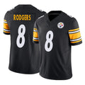 P.Steelers #8 Aaron Rodgers Player Black Limited Vapor F.U.S.E. Home Game ROCER Stitched Jerseys