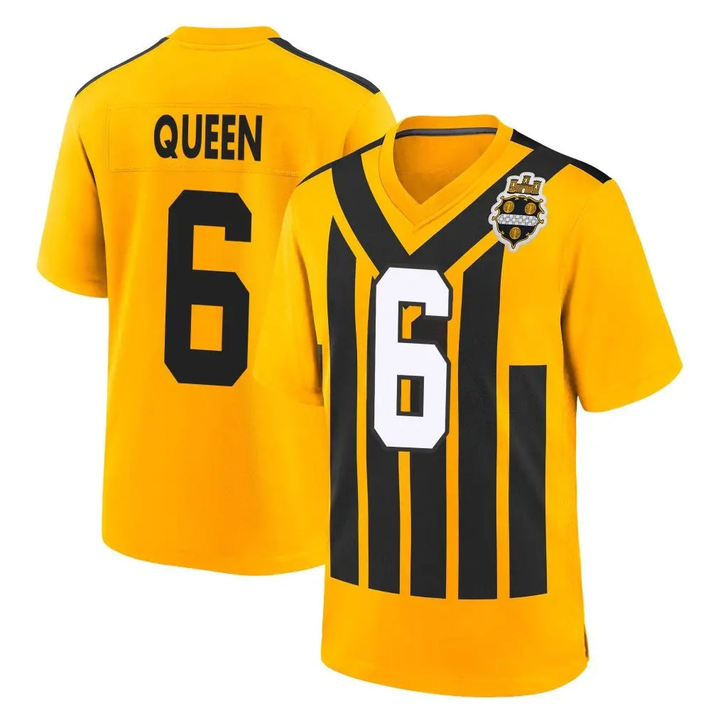 P.Steelers #6 Patrick Queen Player Gold Limited 1933 Throwback Home Game ROCER Stitched Jerseys