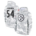 P.Steelers #54 Zach Frazier Player Arctic Camo Limited Salute to Service Pullover Hoodies Game ROCER Stitched Jerseys