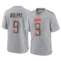 C.Browns #9 Grant Delpit Player Gray Atmosphere Fashion Game ROCER Stitched Jerseys