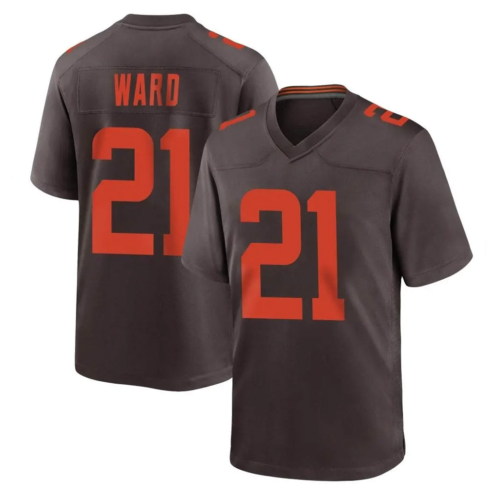 C.Browns #21 Denzel Ward Player Brown Alternate Home Game ROCER Stitched Jerseys
