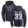D.Cowboys #33 Javonte Williams Player Navy Pullover Hoodies Limited ROCER Stitched Jerseys