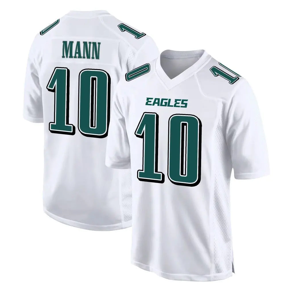 P.Eagles #10 Braden Mann Player White Tundra Fashion Home Game ROCER Stitched Jerseys
