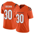 C.Bengals #30 Chase Brown Player Orange Vapor F.U.S.E. Limited Home Game ROCER Stitched Jerseys