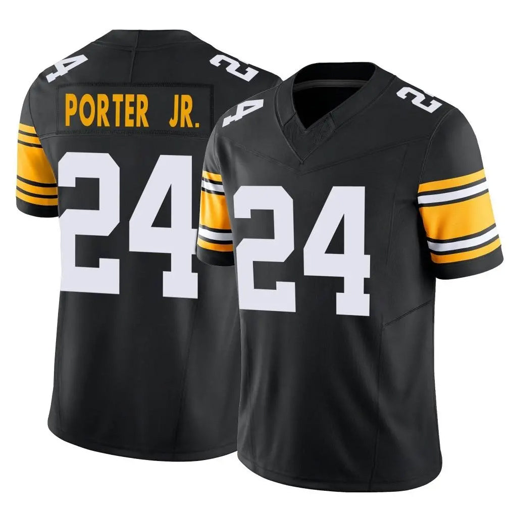 P.Steelers #24 Joey Porter Jr. Player Black Limited Alternate Vapor F.U.S.E. Home Game ROCER Stitched Jerseys