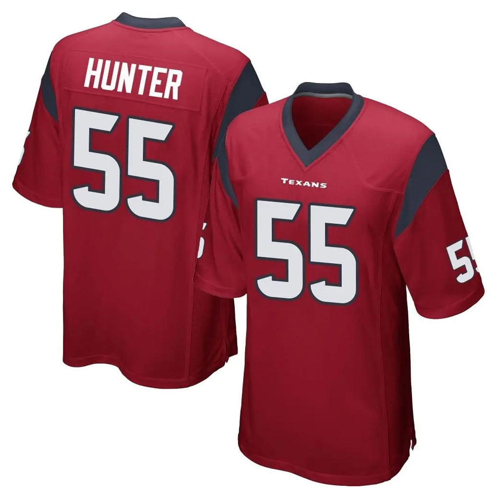 H.Texans #55 Danielle Hunter Player Red Home Game ROCER Stitched Jerseys