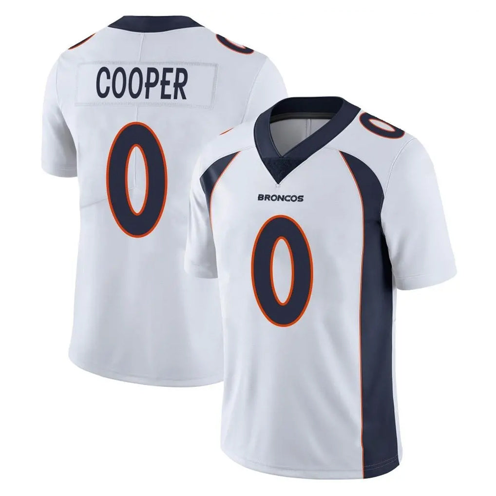 D.Broncos #0 Jonathon Cooper Player White Vapor Untouchable Limited Home Game ROCER Stitched Jerseys