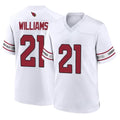 A.Cardinals #21 Garrett Williams Player White Home Game ROCER Stitched Jerseys