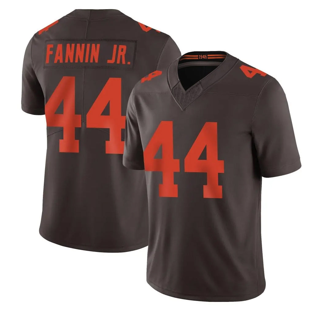 C.Browns #44 Harold Fannin Jr. Player Brown Limited Vapor F.U.S.E. Alternate Game ROCER Stitched Jerseys