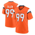 D.Broncos #99 Zach Allen Player Orange Home Game ROCER Stitched Jerseys