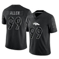 D.Broncos #99 Zach Allen Player Black Reflective Limited ROCER Stitched Jerseys