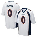 D.Broncos #0 Jonathon Cooper Player White Game ROCER Stitched Jerseys